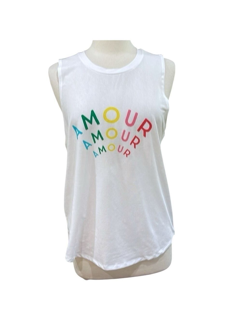 NWT Spiritual Gangster AMOUR Graphic Muscle Tank White SZ XL - Picture 4 of 10